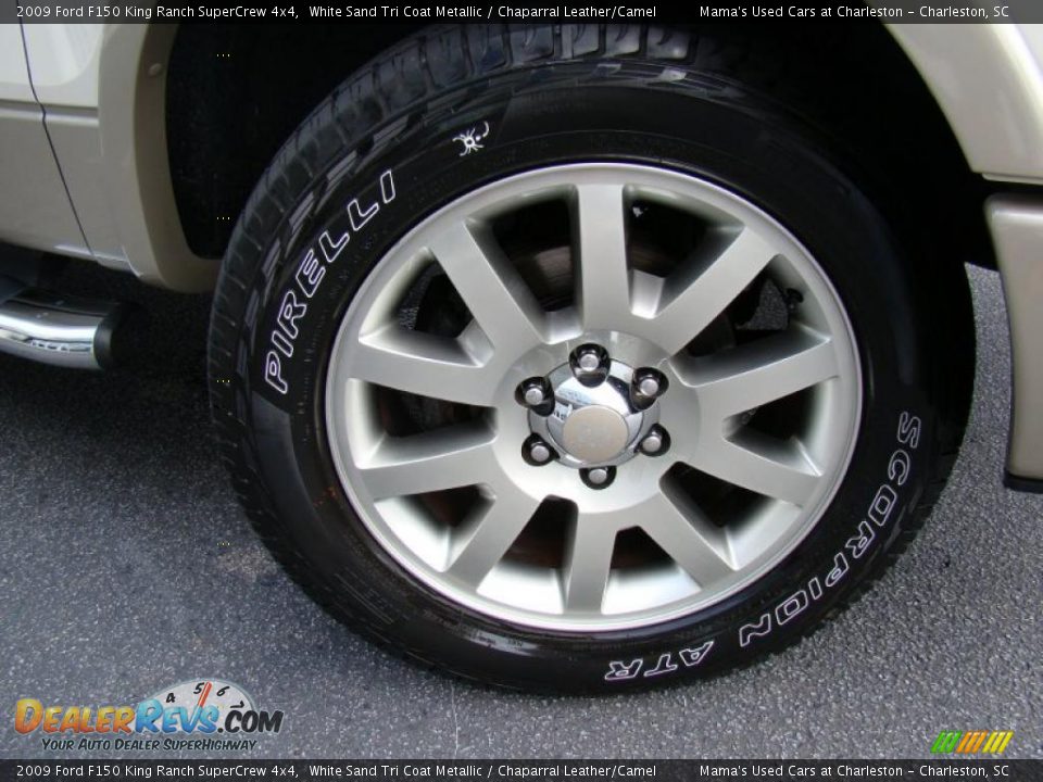 2009 Ford F150 King Ranch SuperCrew 4x4 White Sand Tri Coat Metallic / Chaparral Leather/Camel Photo #36