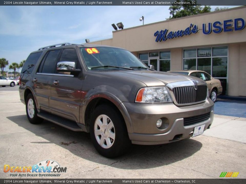 2004 Lincoln Navigator Ultimate Mineral Grey Metallic / Light Parchment Photo #2