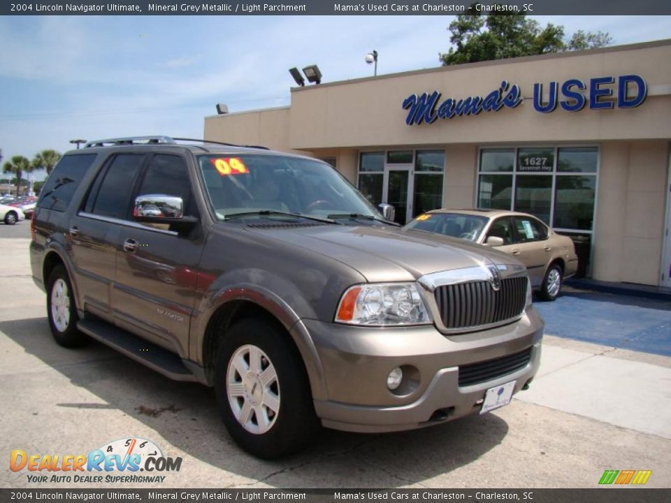2004 Lincoln Navigator Ultimate Mineral Grey Metallic / Light Parchment Photo #3