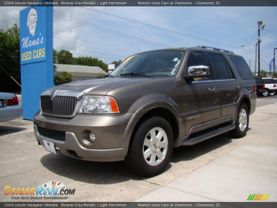 2004 Lincoln Navigator Ultimate Mineral Grey Metallic / Light Parchment Photo #5
