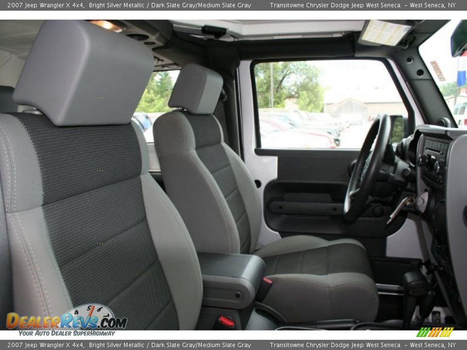 2007 Jeep Wrangler X 4x4 Bright Silver Metallic / Dark Slate Gray/Medium Slate Gray Photo #14