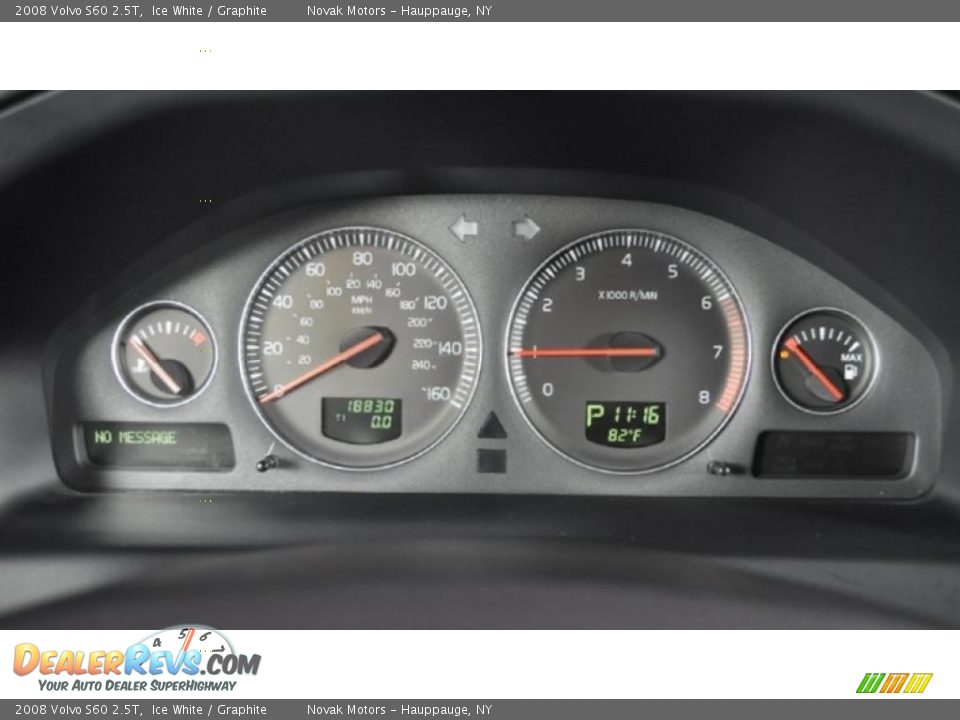 2008 Volvo S60 2.5T Ice White / Graphite Photo #34