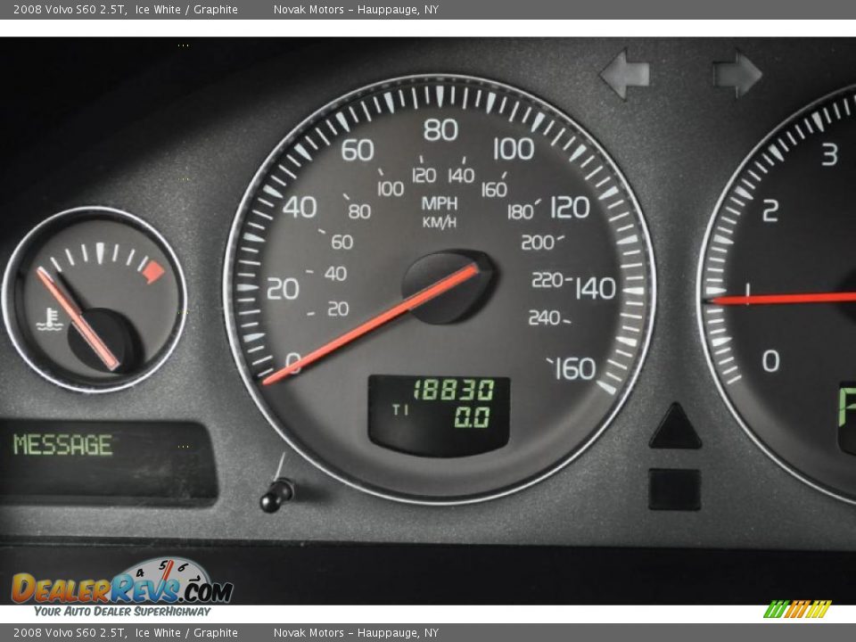 2008 Volvo S60 2.5T Ice White / Graphite Photo #35