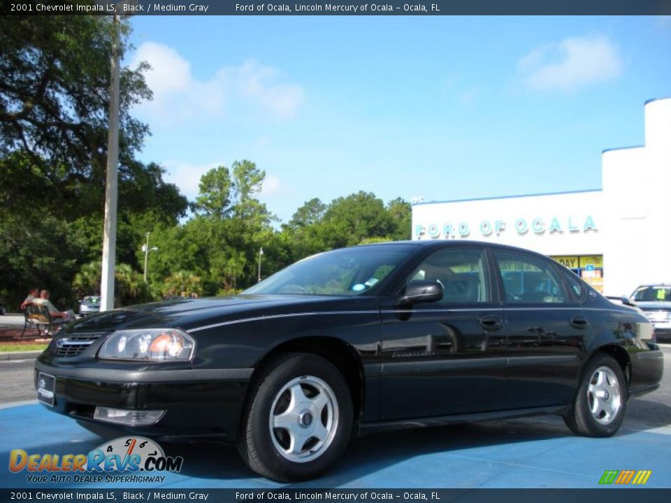 2001 Chevrolet Impala LS Black / Medium Gray Photo #1