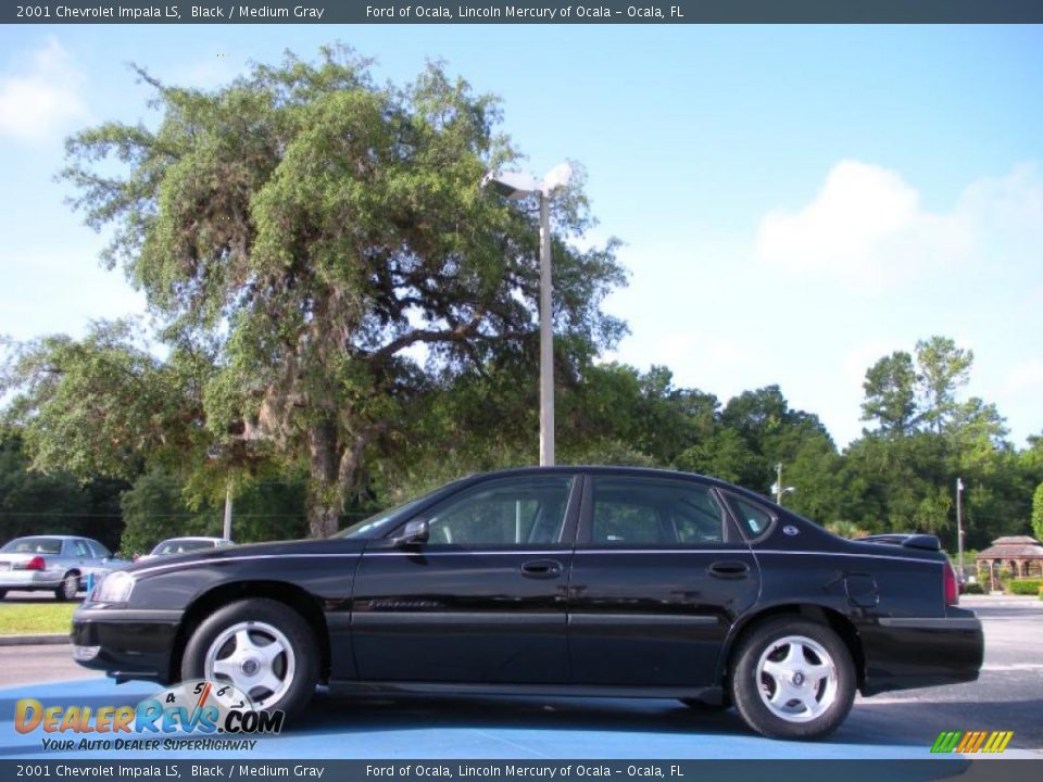 2001 Chevrolet Impala LS Black / Medium Gray Photo #2