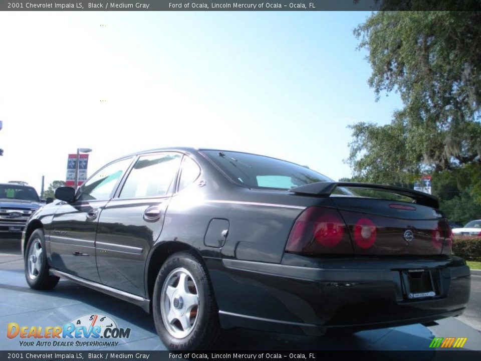 2001 Chevrolet Impala LS Black / Medium Gray Photo #3