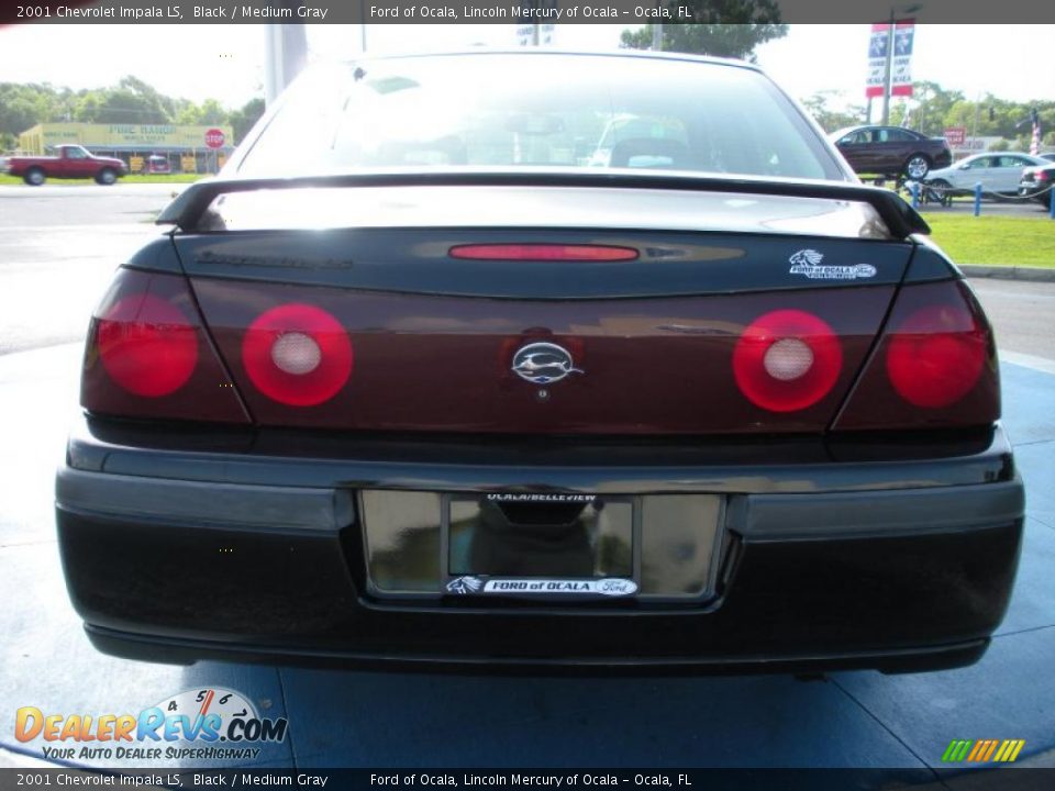 2001 Chevrolet Impala LS Black / Medium Gray Photo #4