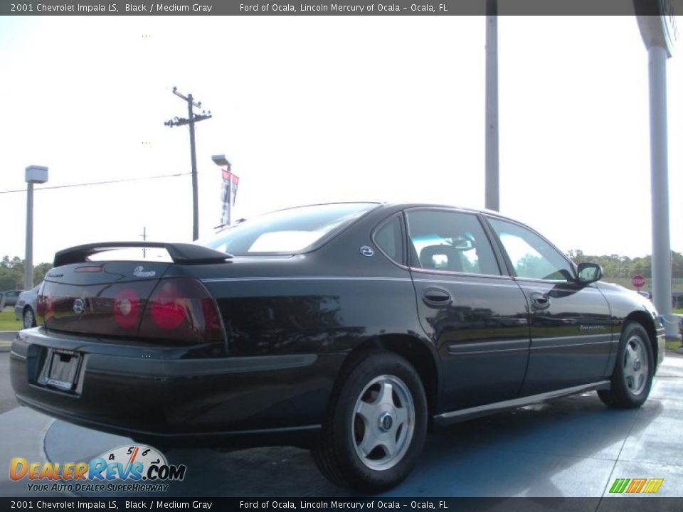 2001 Chevrolet Impala LS Black / Medium Gray Photo #5