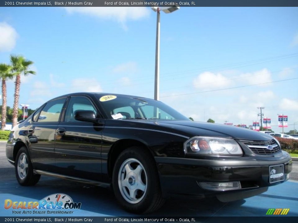 2001 Chevrolet Impala LS Black / Medium Gray Photo #7