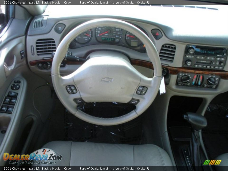 2001 Chevrolet Impala LS Black / Medium Gray Photo #18