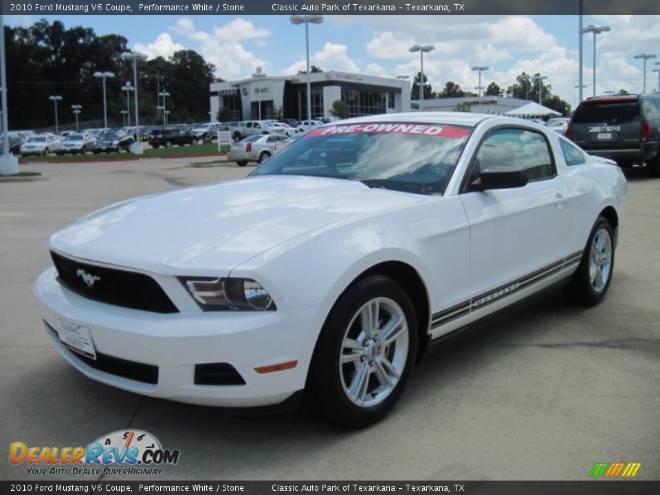 2010 Ford Mustang V6 Coupe Performance White / Stone Photo #1