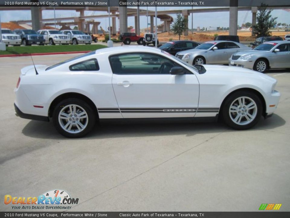 2010 Ford Mustang V6 Coupe Performance White / Stone Photo #4