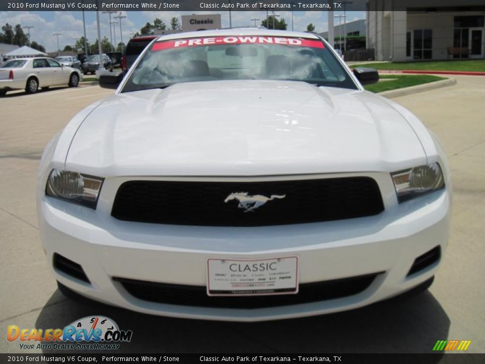 2010 Ford Mustang V6 Coupe Performance White / Stone Photo #5