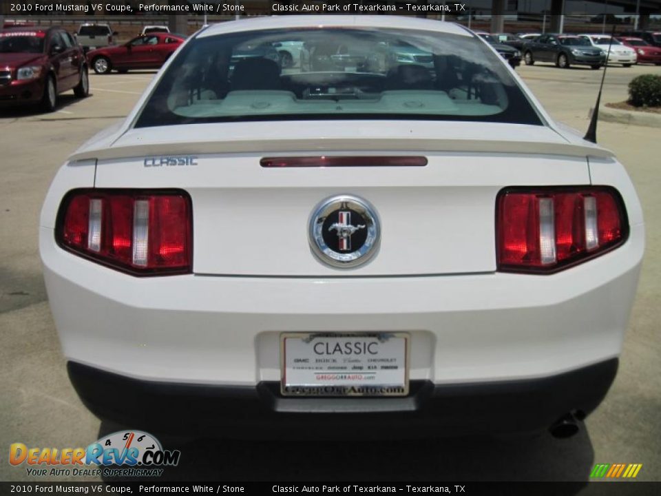 2010 Ford Mustang V6 Coupe Performance White / Stone Photo #6