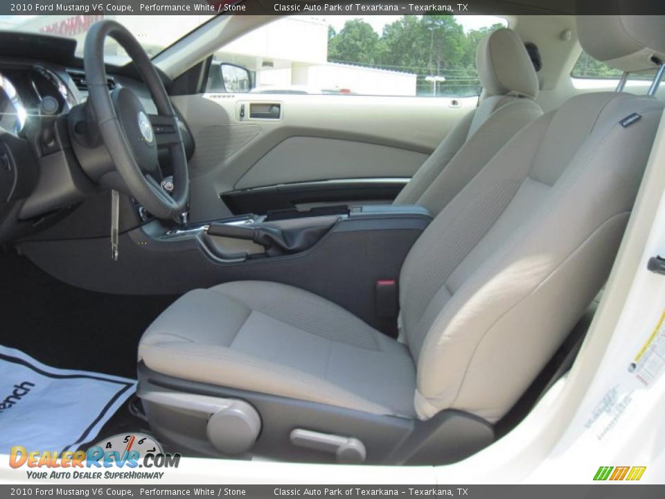 2010 Ford Mustang V6 Coupe Performance White / Stone Photo #8