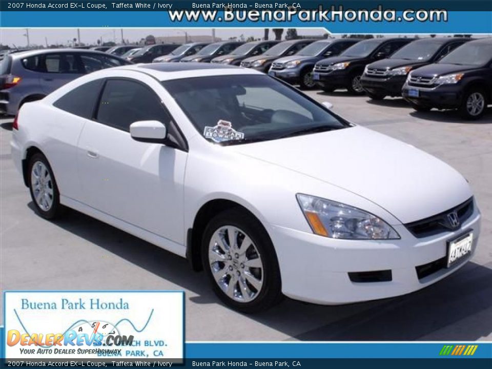 2007 Honda Accord EX-L Coupe Taffeta White / Ivory Photo #1