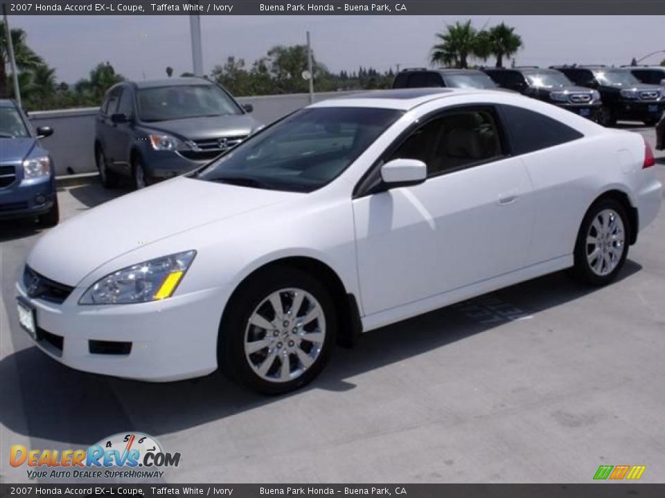 2007 Honda Accord EX-L Coupe Taffeta White / Ivory Photo #3