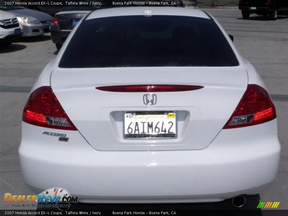 2007 Honda Accord EX-L Coupe Taffeta White / Ivory Photo #6