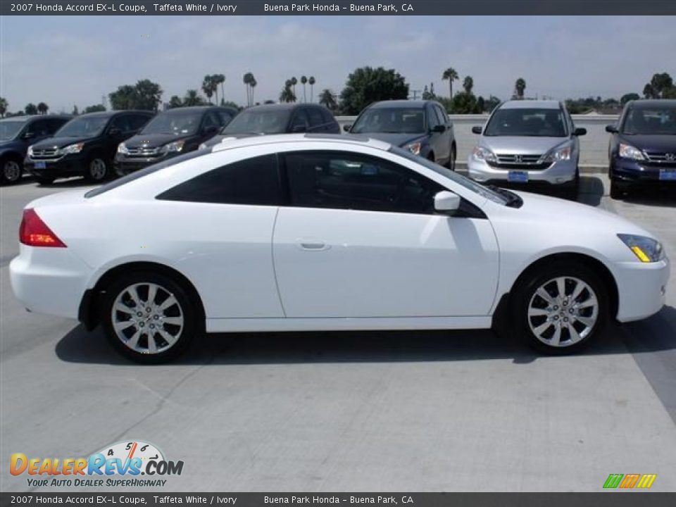 2007 Honda Accord EX-L Coupe Taffeta White / Ivory Photo #8