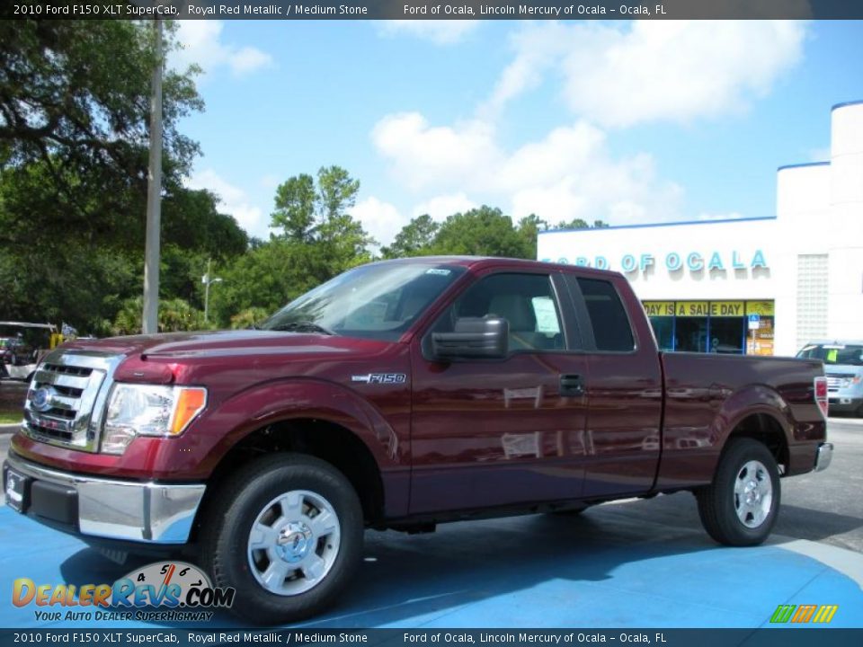 2010 Ford F150 XLT SuperCab Royal Red Metallic / Medium Stone Photo #1