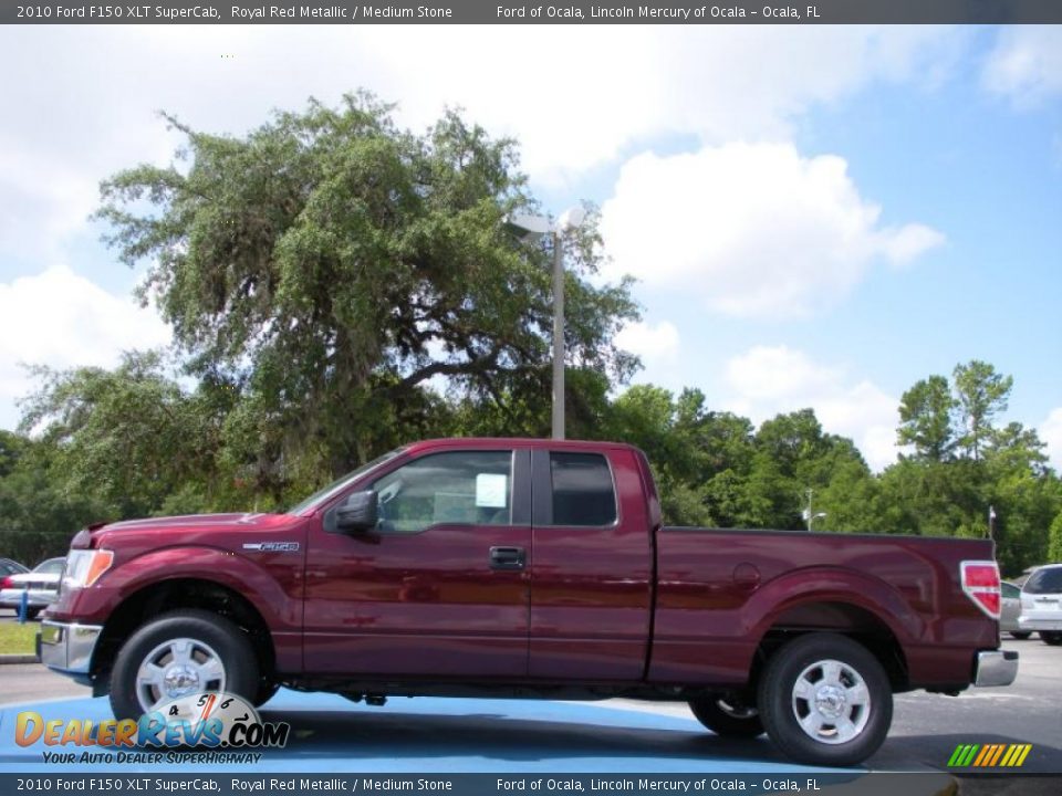 2010 Ford F150 XLT SuperCab Royal Red Metallic / Medium Stone Photo #2