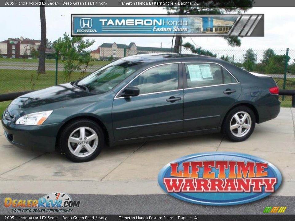 2005 Honda Accord EX Sedan Deep Green Pearl / Ivory Photo #1