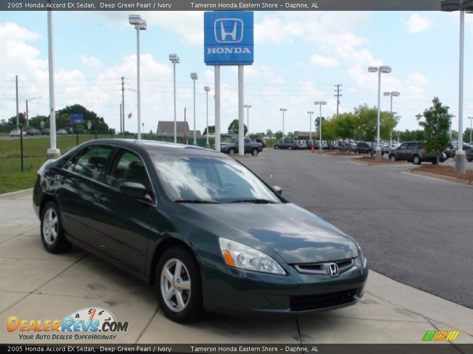 2005 Honda Accord EX Sedan Deep Green Pearl / Ivory Photo #2