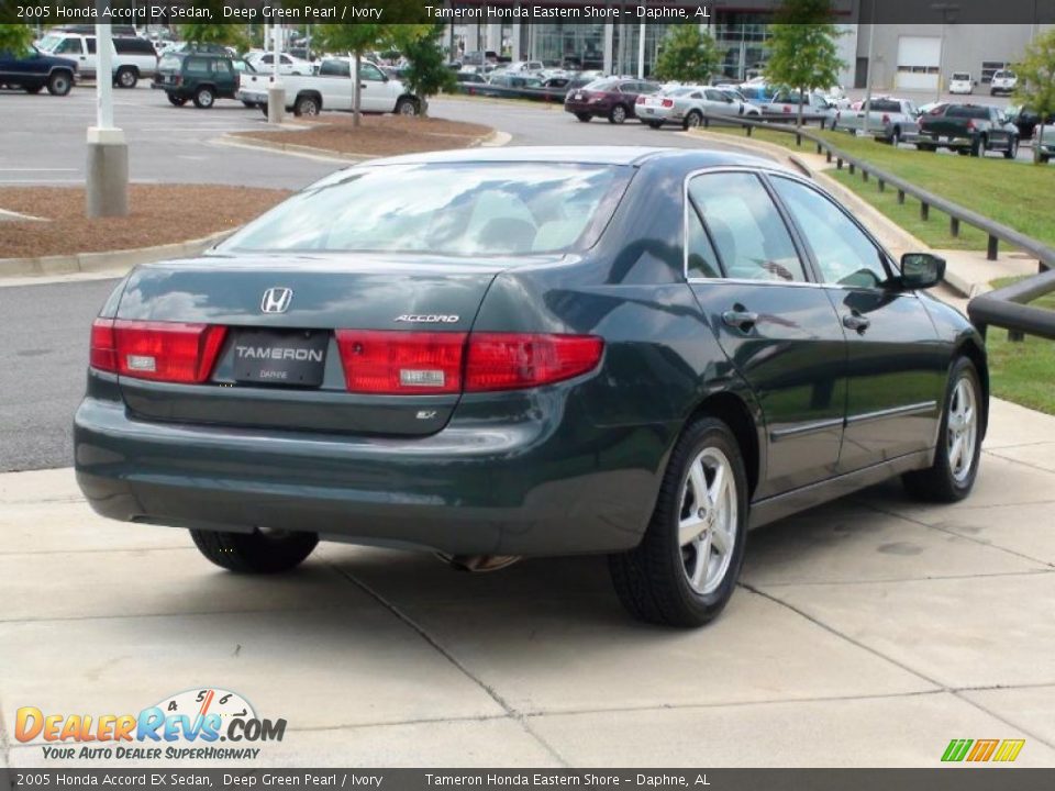 2005 Honda Accord EX Sedan Deep Green Pearl / Ivory Photo #6