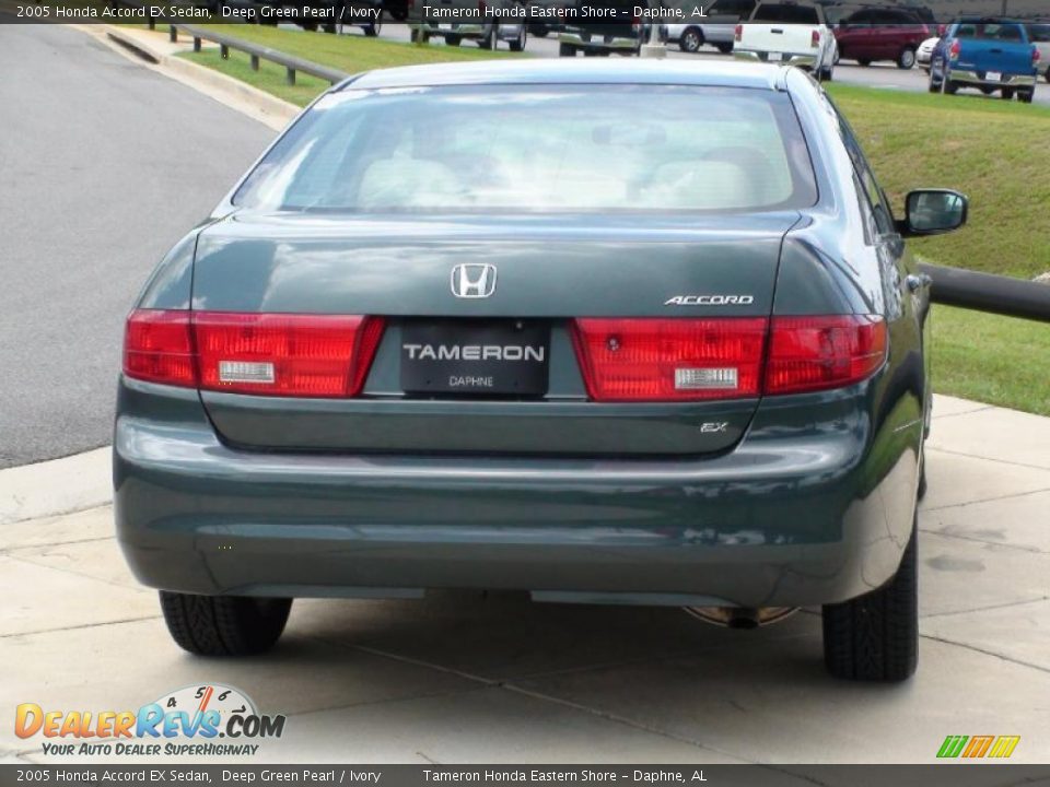 2005 Honda Accord EX Sedan Deep Green Pearl / Ivory Photo #7