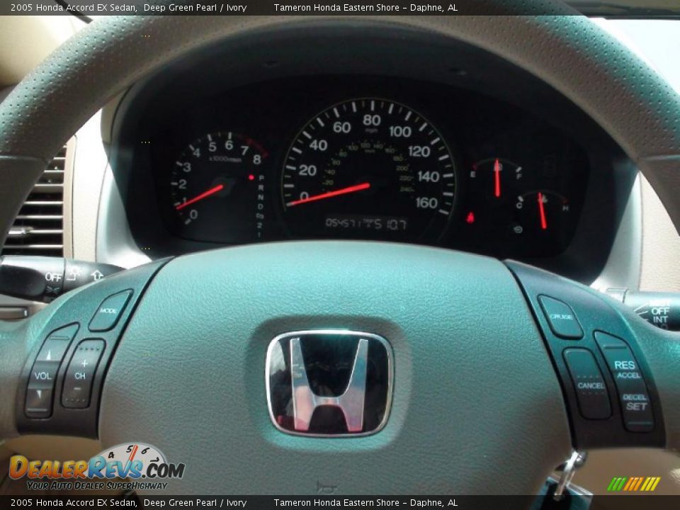 2005 Honda Accord EX Sedan Deep Green Pearl / Ivory Photo #24
