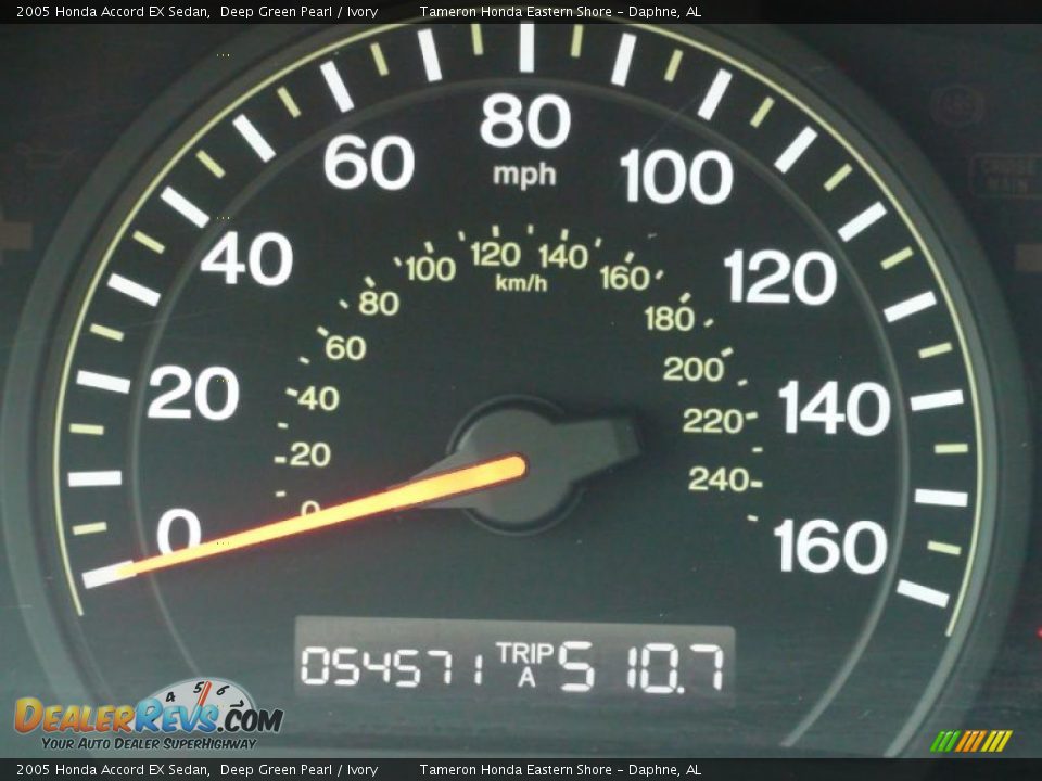2005 Honda Accord EX Sedan Deep Green Pearl / Ivory Photo #26