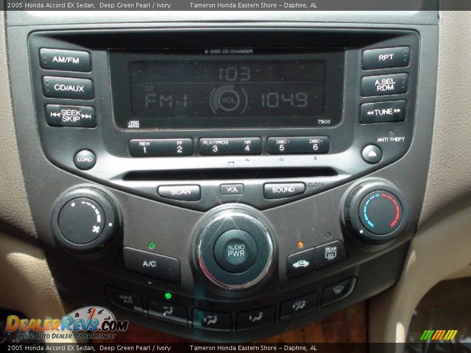 2005 Honda Accord EX Sedan Deep Green Pearl / Ivory Photo #27