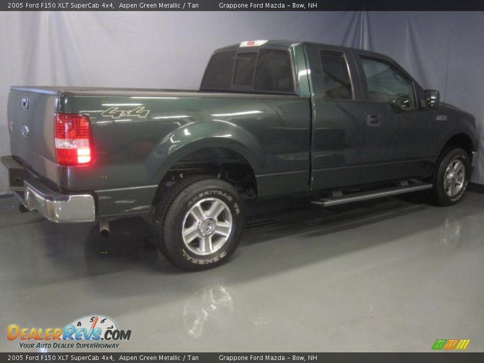 2005 Ford F150 XLT SuperCab 4x4 Aspen Green Metallic / Tan Photo #3