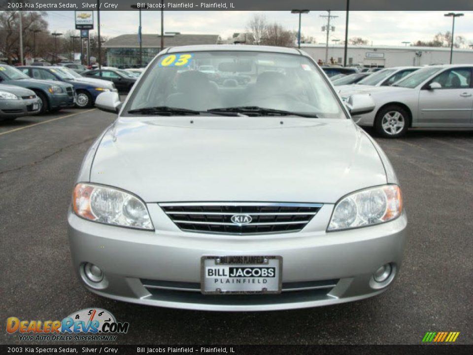2003 Kia Spectra Sedan Silver / Grey Photo #3