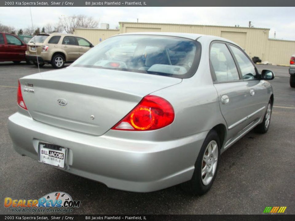 2003 Kia Spectra Sedan Silver / Grey Photo #5