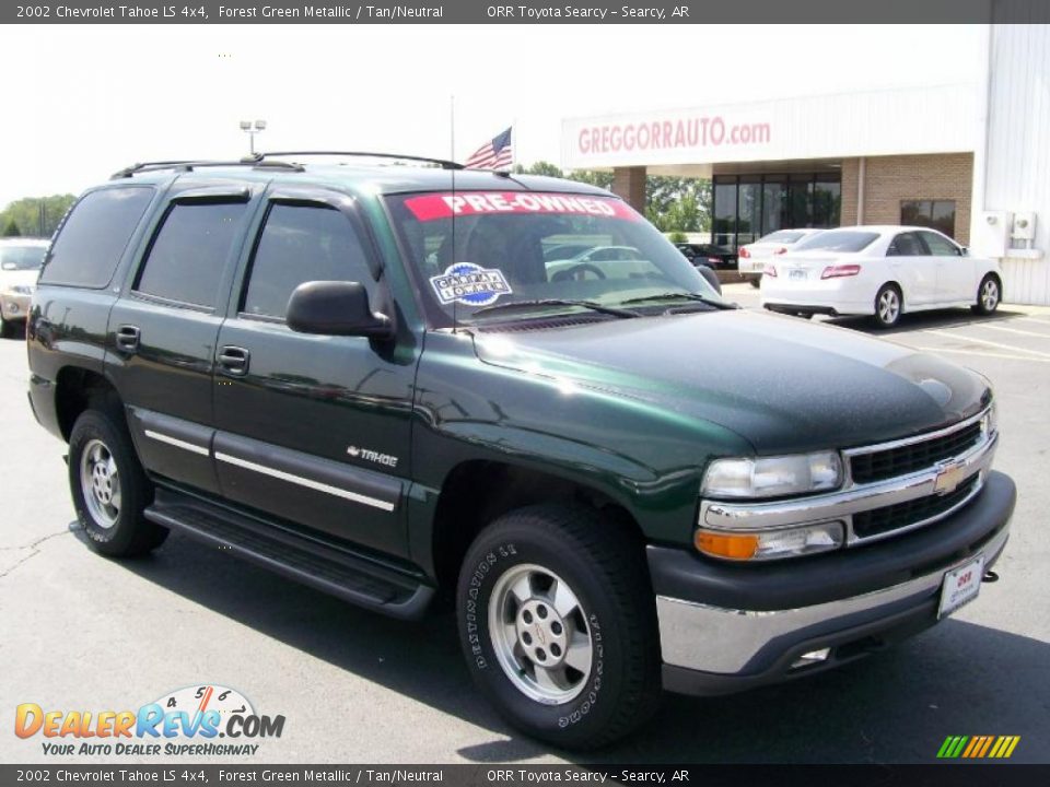 2002 Chevrolet Tahoe LS 4x4 Forest Green Metallic / Tan/Neutral Photo #1