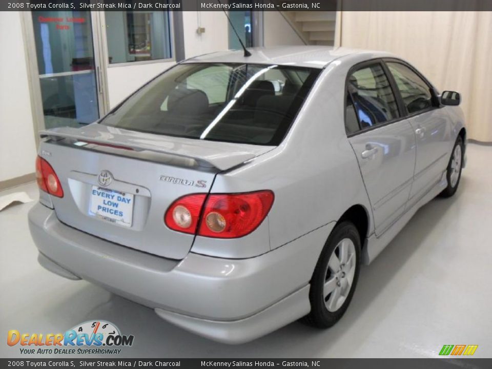 2008 Toyota Corolla S Silver Streak Mica / Dark Charcoal Photo #4