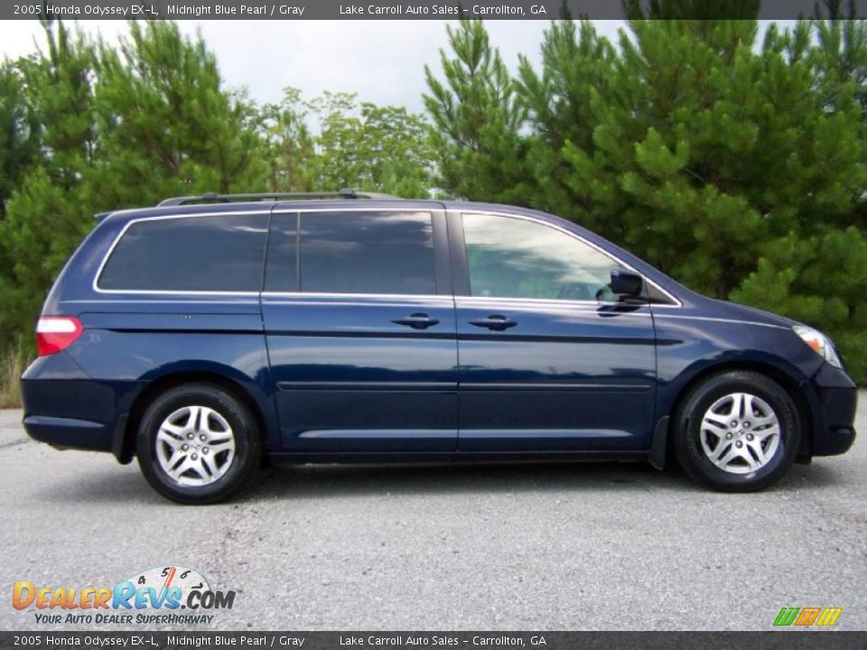 2005 Honda Odyssey EX-L Midnight Blue Pearl / Gray Photo #11