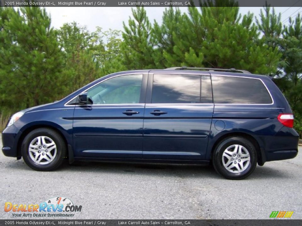 2005 Honda Odyssey EX-L Midnight Blue Pearl / Gray Photo #12