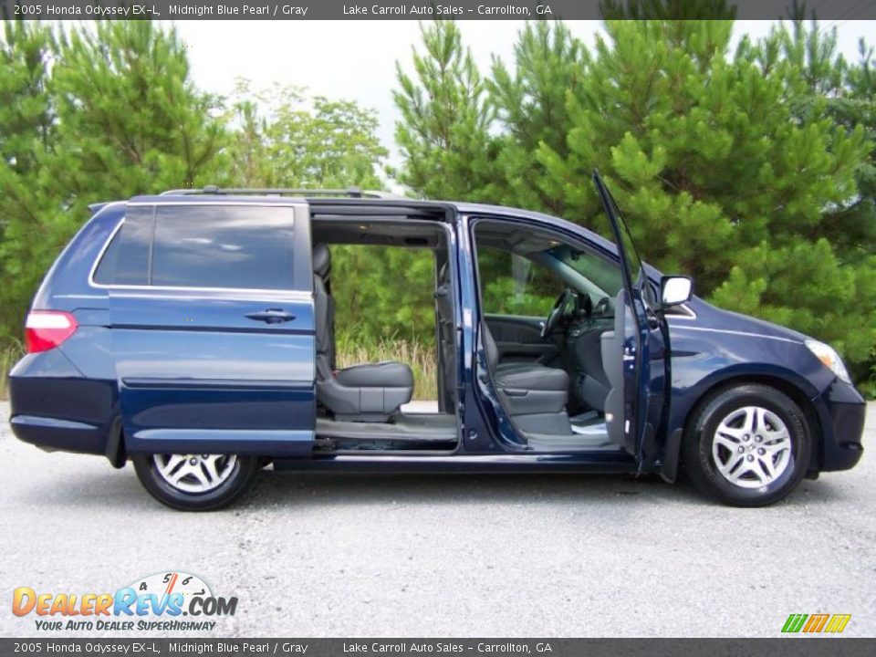 2005 Honda Odyssey EX-L Midnight Blue Pearl / Gray Photo #13