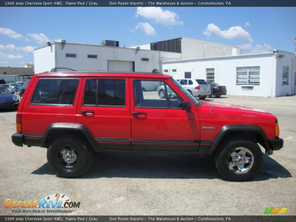 1996 Jeep Cherokee Sport 4WD Flame Red / Gray Photo #7
