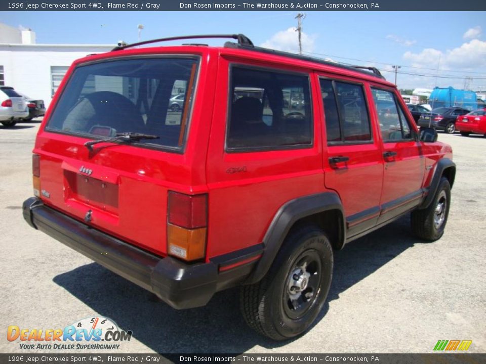 1996 Jeep Cherokee Sport 4WD Flame Red / Gray Photo #8