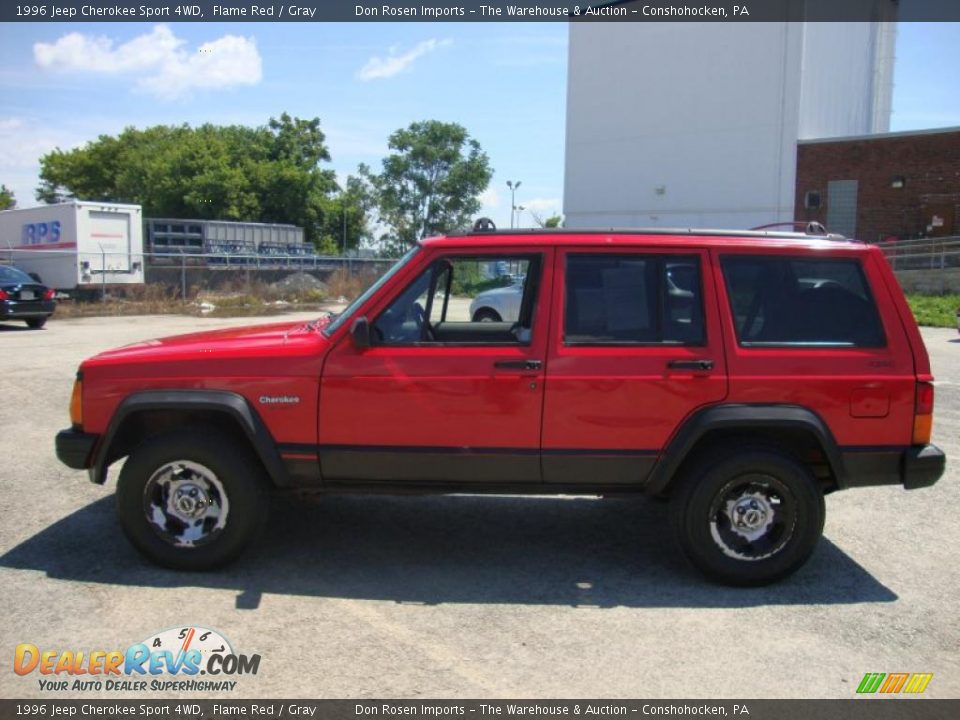 1996 Jeep Cherokee Sport 4WD Flame Red / Gray Photo #11