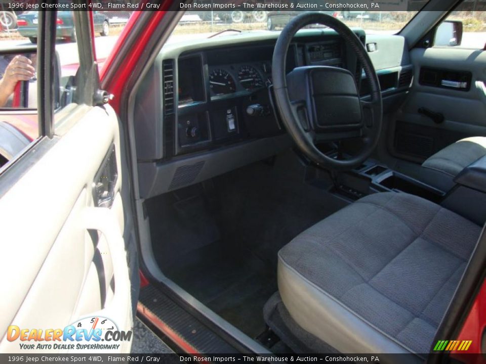 1996 Jeep Cherokee Sport 4WD Flame Red / Gray Photo #13