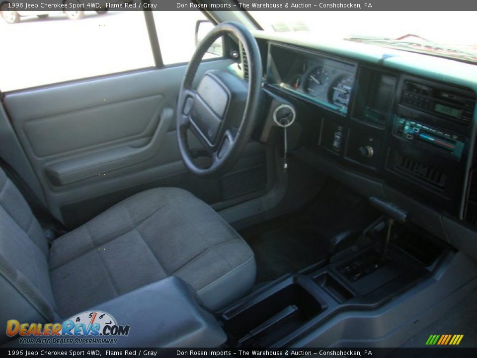 1996 Jeep Cherokee Sport 4WD Flame Red / Gray Photo #18
