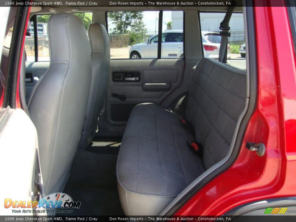 1996 Jeep Cherokee Sport 4WD Flame Red / Gray Photo #23