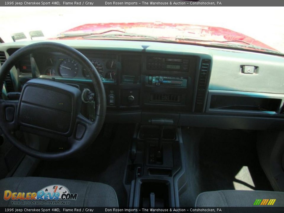 1996 Jeep Cherokee Sport 4WD Flame Red / Gray Photo #25