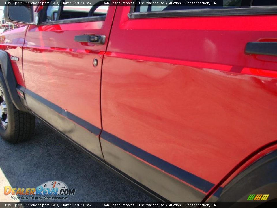 1996 Jeep Cherokee Sport 4WD Flame Red / Gray Photo #27