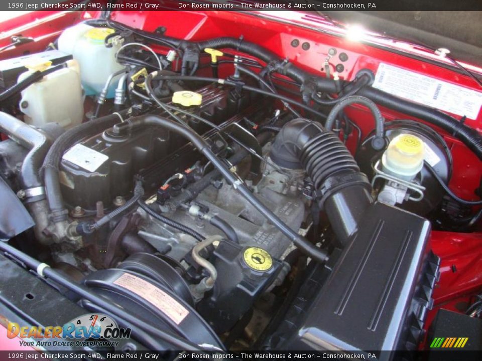1996 Jeep Cherokee Sport 4WD Flame Red / Gray Photo #32