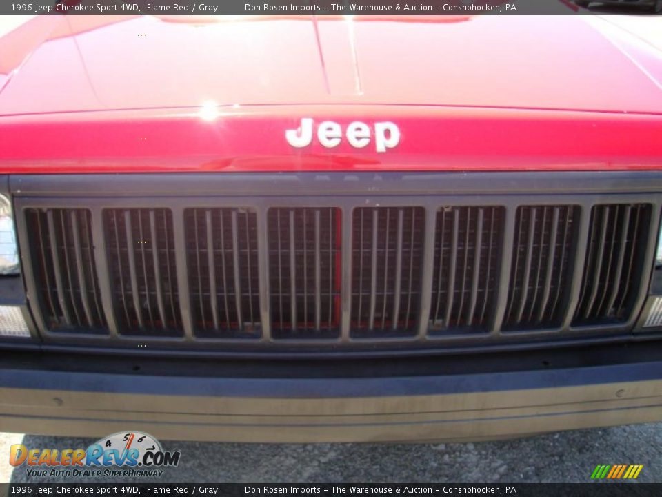 1996 Jeep Cherokee Sport 4WD Flame Red / Gray Photo #34
